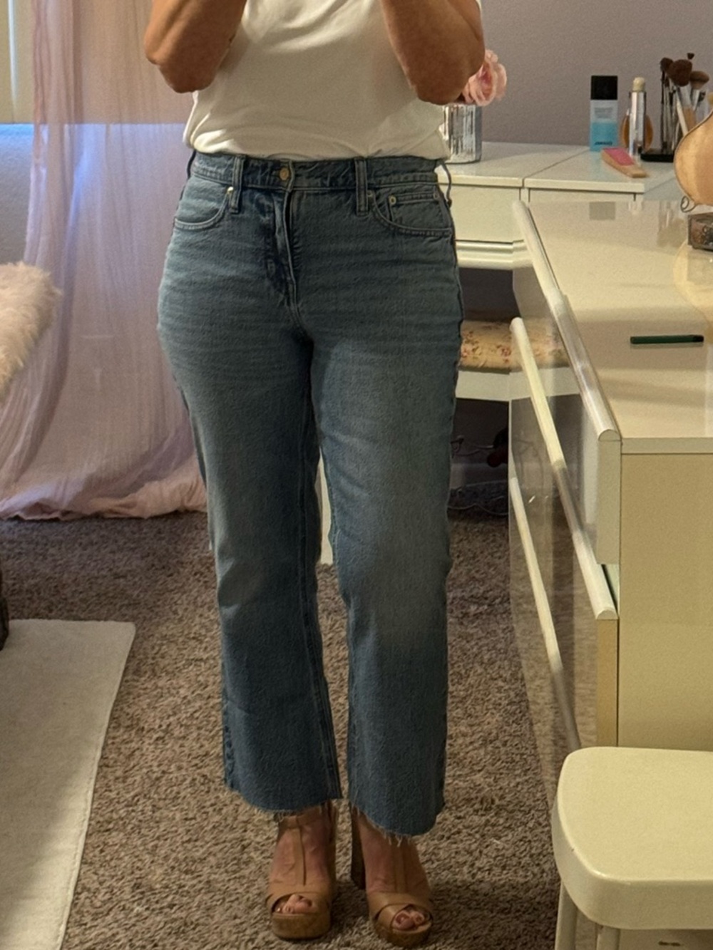 J. Crew Light Blue Straight-Leg High-Rise Jeans